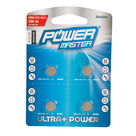 Powermaster - Piles bouton alcalines LR44, 4 pcs