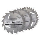 Acheter Silverline - Lot de 3 lames TCT pour scie circulaire : 16, 24 et 30 dents au meilleur prix