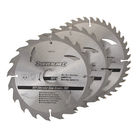 Acheter Silverline - Lot de 3 lames TCT pour scie circulaire : 20, 24 et 40 dents au meilleur prix