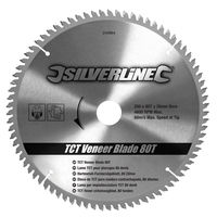Silverline - Lame TCT pour placages, 80 dents