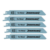 Silverline - Lames de scie-sabre pour métal, 5 pcs