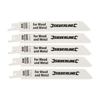 Silverline - Lames de scie-sabre pour démolition, 5 pcs