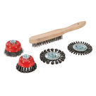 Acheter Silverline - Brosse métallique, boisseau et roue à fils torsadés, kit 5 pcs au meilleur prix