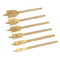 Silverline - Mèches à bois plates titanées, 6 pcs