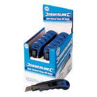 Silverline - Cutters à lame sécable auto-rechargeables 18 mm, présentoir 10 pcs