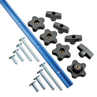 Rockler - Kit rail universel T-Track, 17 pcs