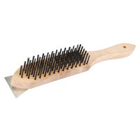 Silverline - Brosse métallique à manche en bois et racloir