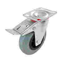 Fixman - Roulette pivotante en caoutchouc avec frein