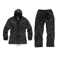 Combinaison imperméable noire 2 pièces