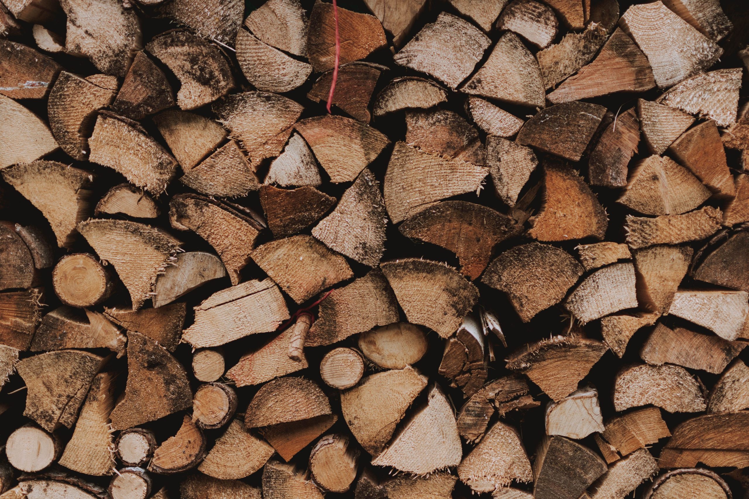 Détail d'une pile de bois coupé texturé