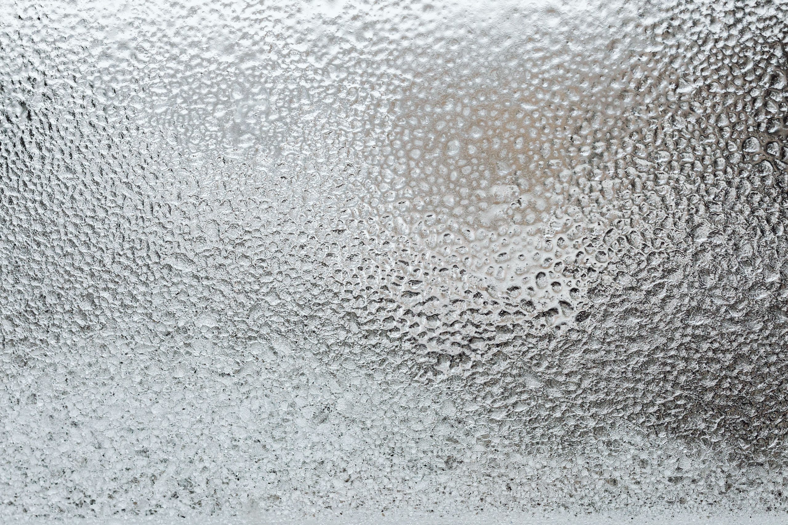 Surface vitrée givrée avec texture glacée détaillée